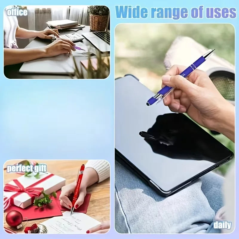 10/20-piece set of inspirational pens with touch-sensitive tips, perfect as a motivational gift for female colleagues