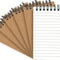 6/12 pocket notebooks, spiral-bound notepads, office-style mini notebooks, lined paper memos for home, university, or school use