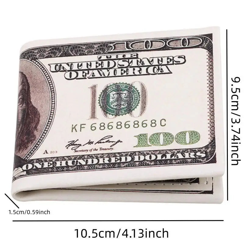 Men Money Canvas Wallets Credit ID Card Holder Bags Purses Currency Notes Pattern Insert Picture Cash Coin Dollars Euro Wallet