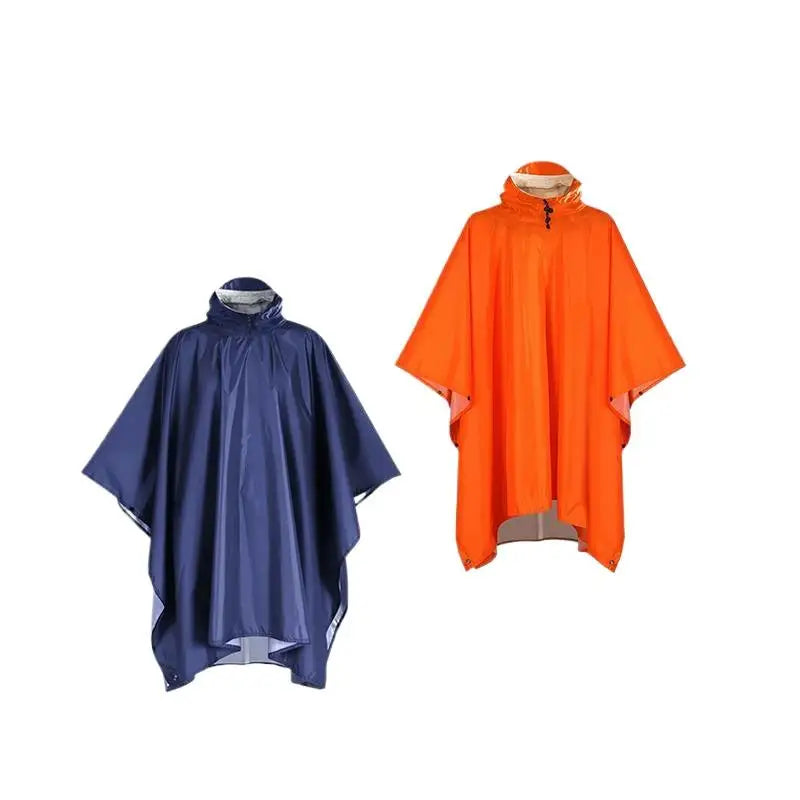 Waterproof Rain Poncho Hooded Sun Shelter For Outdoor Camping Hiking Fishing Cycling Climbing Rain Coat Travel Raincoat