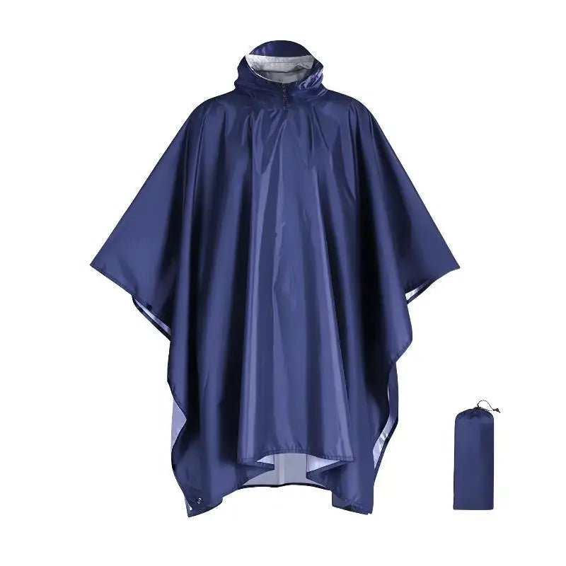 Waterproof Rain Poncho Hooded Sun Shelter For Outdoor Camping Hiking Fishing Cycling Climbing Rain Coat Travel Raincoat