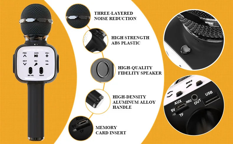Microphone for Kids, Voice Changing Karaoke Micorphones Boys Girls Gifts for Kids Party Singing Microphone