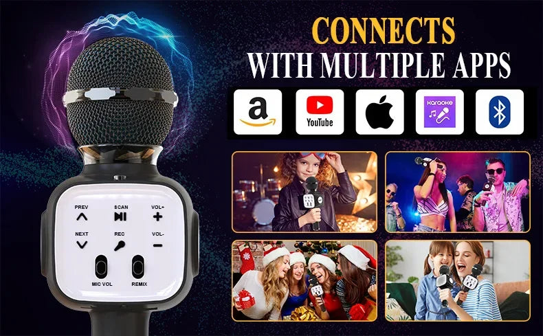 Microphone for Kids, Voice Changing Karaoke Micorphones Boys Girls Gifts for Kids Party Singing Microphone