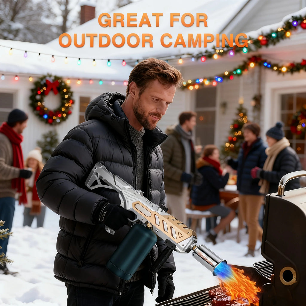 Outdoor Camping Torch High Power Igniter Multi-Function BBQ Fire Starter Portable Gas Torch Picnic Hiking
