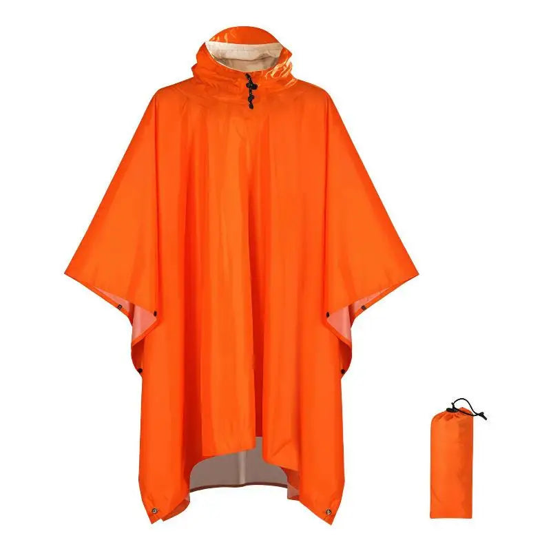 Waterproof Rain Poncho Hooded Sun Shelter For Outdoor Camping Hiking Fishing Cycling Climbing Rain Coat Travel Raincoat