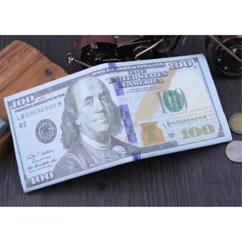 Men Money Canvas Wallets Credit ID Card Holder Bags Purses Currency Notes Pattern Insert Picture Cash Coin Dollars Euro Wallet